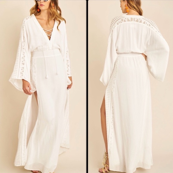The Jetset Diaries Dresses & Skirts - The Jetset Diaries Cirrus Maxi Dress with Lace Accents